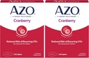 AZO Cranberry Urinary Tract Supplément santé, 1 portion : 1 verre de jus de canneberge, pilules sans sucre, 50 comtes (paquet de 2)