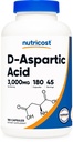 Nutricost D-Aspartic Acid (DAA) Kapseln 3000mg pro Portion (180 Kapseln) - Non-GMO