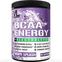 EVL BCAAs Amino Acids Powder - BCAA Energy Pre Workout Powder for Muscle Recovery Lean Growth and Endurance - Rehydrating Post Workout Recovery Drink with 6 Key Electrolytes - Grape Splash