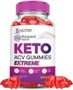 Justified Laboratories Ripped Results Keto ACV Gummies Extreme 2000MG Ripped Ergebnisse Keto Gummies Apfelessig mit Granatapfelsaft Pulver B12 Vegan Non GMO 60 Gummys