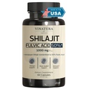 VINATURA Shilajit pour hommes et femmes - 1000mg Capsules de Shilajit Himalayan pur, normalisé à 50% acide fulvic - 60 Capsules