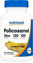 Nutricost Policosanol 25mg, 120 Kapseln - Glutenfrei, Non-GMO und vegetarisch freundlich