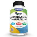 Zenesis Labs Sulfate de glucosamine + Chondroïtine + MSM Combinaison joint et supplément de cartilage 450 Capsules (Approvisionnement de 90 jours) 1500mg, 1200mg, 2000mg par portion