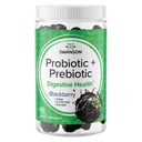 Swanson Probiotique + Gommies prébiotiques - Supplément de soutien digestif Promouvoir la fonction digestive et la régularité de l'intestin - Aide à soutenir la santé immunitaire - (BlackBerry, 60 Gommies)