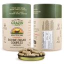 Gras Fed Bovine Organ Complex: Liver, Spleen, Kidney, Heart, Pancreas (600 Mg pro Organ pro Kapsel), 3000 Mg pro Servierung (30 Servierungen)