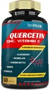 Capsules d'extrait de quercetine - Mélanger les ailerons, les bromelains, les gingembres, l'échinacées, le poivre noir et plus - 60 capsules, 2 mois d'approvisionnement