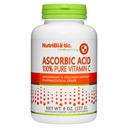 Acide ascorbique nutribiotique Poudre de vitamine C, 8 Oz , Acide L-ascorbique de qualité pharmaceutique, 2000 Mg par portion , Supplément de soutien pour collagènes immunologiques et antioxydants essentiels , sans gluten et sans OGM