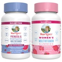 MaryRuth Organics Prénatal Multivitamin Gummies (Strawberry) & Women's (en) USDA Organic (en) Vitamines pour l'allaitement, la beauté et l'immunité (en) Vegan, Pas de gélatine