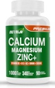 Zinc de magnésium de calcium avec vitamine D3, Boron, K2 et B12 (90 capsules)