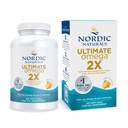 Nordic Naturals Ultimate Omega 2X, Saveur de citron - 180 gels mous - 2150 mg Omega-3 - Huile de poisson de haute puissance avec EPA et DHA - Promotion de la santé du cerveau et du coeur - Non-OGM - 90 portions