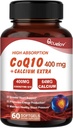 CoQ10 400mg Capsules, Coenzyme Q10 Suppléments d'absorption élevée.