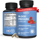 Supplément de soutien de la pression artérielle – Hawthorn naturel, Hibiscus, Ail & Olive Leaf – Heart Health & Circulation Support – B12, B6 – Vegan, Non-OGM – 90 capsules (3-Mois)