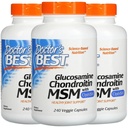 Doctor's BEST, (3 Pack Glucosamin Chondroitin MSM mit OptiMSM, 240 Veggie Caps
