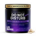 Les problèmes de vie ne perturbent pas l'aide au sommeil pour les adultes Supplément naturel avec L-Theanine, Magnésium, Passion Flower & Evodia Fruit pour le sommeil restaurateur sans mélatonine, sans habitude, 60 Capsules