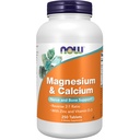 MAINTENANT Aliments suppléments, magnésium et calcium, avec zinc et vitamine D-3, Nerve et os support*, 250 comprimés