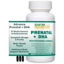 SHIFAA NUTRITION Vitamines prénatales halales avec acide folique et DHA.
