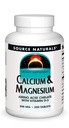 Source Naturals Calcium & Magnésium, complexe acide amino avec vitamine D-3, 300 MG - 250 comprimés