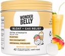Wonderbelly Bloat + Gas Relief, Extra Strength Chewable Tablets, with 125 mg Simethicone, No Talc or Dye, Mango Smoothie, 42 Count