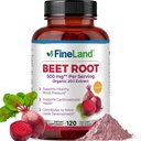 Capsules de racines de betteraves FineLand.Support de pression artérielle 10 000mg Équivalent par portion. 20:1 Extrait,120 Capsules Vegan – Système immunitaire, Circulation et Santé cardiovasculaire – Non OGM, Fabriqué aux États-Unis