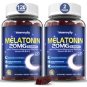 Maennyliy Melatonin 20mg Gummies pour les adultes - Sans sucre Mélatonine Gummies Extra Strength avec L-Theanine, Magnésium, Ashwagandha, Turmeric, D3 & Zinc - Non-Habit Forming