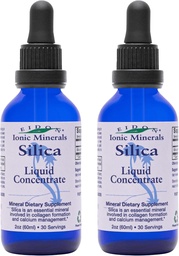 Eidon Liquid Silica Mineral Concentrate - Supplément Silica pour cheveux, peau et ongles, gouttes de Silica pour soutenir la production de collagène, pas de sucre ajouté - 2 oz, 2 pack