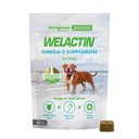Nutramax Welactin Omega 3 Huile de poisson pour chiens, supplément de santé de la peau et du manteau, plus de santé immunitaire et globale, acides gras Omega 3 de qualité supérieure, multivitamine pour chiens, chews doux, 60 comte