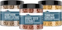 Éléments d'origine terrestre Graines de raisin, baies d'épines arbustives et curcumines curcumines (200 capsules chacune), purs et non dilués, sans additifs