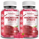 Magnesium Citrate Gummies | Magnesium Beilage für Damen | Hohe Absorption Magnesium Beilage | Vegan, Non-GMO Magnesium Gummies | 120 Raspberry Flavor (Pack mit 2)