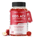 Gommies de vinaigre de cidre de pomme pour enfants, 60 portions. Gommies sans gluten, sans végane et sans gélatine