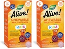 La nature est vivante ! Multivitamines à croquer quotidiennes pour les enfants, qui soutiennent la santé des os, des yeux et des immunes*, des fruits d'orange et des fruits de baie, sans gluten, 120 comprimés à croquer (paquet de mai) (paquet de 2)