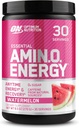 Optimum Nutrition Amino Energy - Pré-entraînement avec du thé vert, BCAA, acides aminés, Keto Friendly, extrait de café vert, poudre d'énergie - pastèque, 30 portions (paquetage mai Vary)