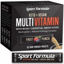 Liquid Multivitamin Drink Mix Vitamine Powder BCAA ne va pas upset Your Stomach Daily Keto Multivitamine pour hommes et femmes Amino Acid Poudre Fruit Punch Packet Multivitamine Poudre Electrolytes