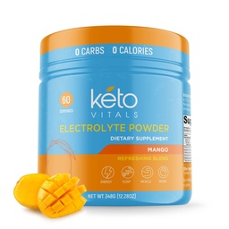 Kéto Vitals Electrolytes Poudre de kéto-friendly Electrolytes avec Potassium, Magnésium, Sodium, Calcium