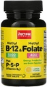 Formules de Jarrow Methyl B-12 & Methyl Folate - 100 comprimés à croquer, citron - Paquet de 2 - Vitamine bioactive B12 & B9 - Supporte la production d'énergie, la fonction cérébrale et le métabolisme - 200 portions totales