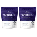 1MD Nutrition CardioFitMD - Beets végétaliens Superfood Kéto- Poudre de santé cardiaque - Supplément à l'oxyde nitrique - Poudre de racine de betterave pour une pression et une circulation sanguine saines - Boissons à haute fibre - 30 jours (2-Pack)