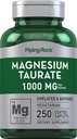 Piping Rock Magnésium Taurate de 1000mg de 250 Caplets Chelaté et Bufferé.