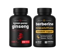 NutraChamps Énergie & Support métabolique: Ginseng & Berberine Duo