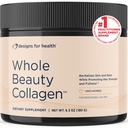 Designs for Health Colagène de beauté entière - Collagène Peptides, Silica & Biotin Poudre pour soutenir la peau et les ongles des cheveux - Soutien de la force et de la plénitude des cheveux (30 portions)