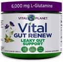 Vital Planet - Vital Gut Renew Powder Supplément pour la réparation de Gut avec L-Glutamine, Marshmallow et Ginger Root, DGL Racine de réglisse et Aloe Vera biologique, L Glutamine 6000mg 6,88 oz