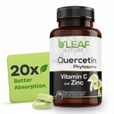 B'LEAF NATURE Quercetin Phytosome, 120 Capsules – 1000mg Quercetine à haute absorption avec vitamine C et zinc – Supplément Quercetin Végétarien Non-OGM pour l'Immune, l'énergie, le cerveau et le soutien saisonnier