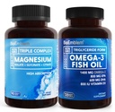 BioEmblem Triple Complexe de magnésium et BioEmblem Oméga-3 Huile de poisson 2000mg