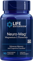 Prolongation de la durée de vie - Neuro-Mag, supplément alimentaire L-Thréonate de magnésium 90 gélules