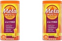 Fibre de métamucil, poudre de complément de fibre de Psyllium 4-en-1 avec du sucre réel, boisson aromatisée lisse orange, 72 portions (paquetage mai vary), texture grossière, 1,9 livre (paquet de 2)