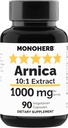 MONOHERB Arnica Extrait 1000 mg - 90 Capsules végétariennes