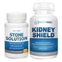 Capsules de solution de pierre- Dissolver naturel, support de pierre de rein et nettoyant de rein, 60 portions + Bouclier de rein 120 capsules Supplément de rein pour soutenir la fonction normale de rein et soutenir la santé du rein