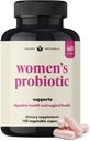 3-en-1 Probiotique pour les femmes - 60 portions - 12 souches uniques, prébiotiques, D-mannose et canneberge pour la santé digestive, la santé vaginale et le soutien immunitaire - Prébiotiques et probiotiques pour les femmes