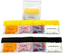 Sacs de poche à pilules AM/PM pour les voyages Sacs à pilules réutilisables de 7 jours avec étiquettes de jours de la semaine, grande capacité pour les vitamines et suppléments, pilules, organisateur de médicaments multi-usages (avec pince à pilules)