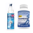 Supplément de magnésium à absorption élevée (100 Count) et gel pour les crampes et les muscles douloureux des jambes