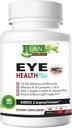 Areds 2 Eye Health Plus avec Cuivre, Vitamine A B C E, Lutéine et Zeaxanthin, Quercetin, Zinc, Extrait de Bilberry, Biotine - Soins de vue, sécheresse, souche, supplément vision nocturne pour adultes 60 gélules