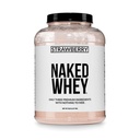 NAKED Strawberry Whey Protein - Alle natürlichen Gras Fed Whey Protein + Getrocknete Erdbeeren + Coconut Sugar- 5lb Bulk, GMO-frei, Sojafrei, Glutenfrei. Aid Muskelwachstum & Erholung - 61 Servierungen